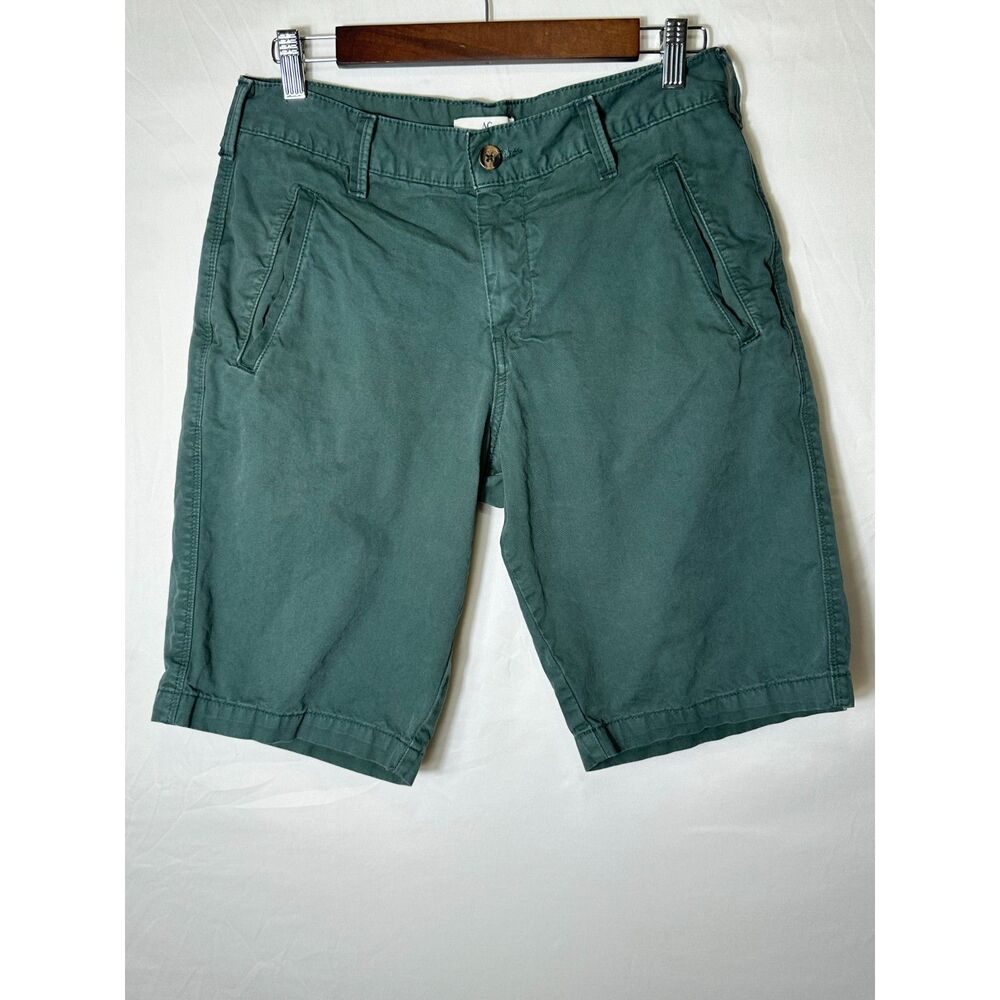 Arturo Calle Men's Classic Casual Olive Green Cotton Walking Shorts, Size 30